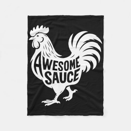 Awesome Sauce Rooster Hähnchen Fleecedecke (Vorderseite)