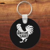 Awesome Sauce Rooster Hähnchen Schlüsselanhänger (Vorderseite)