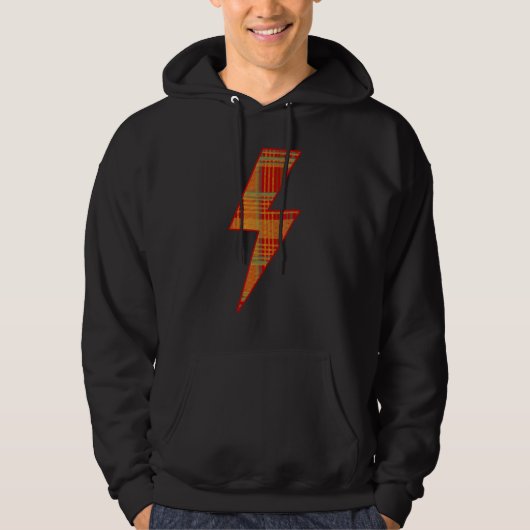 Awesome SCOTTISH TARTAN Lightning Bolt Hoodie (Vorderseite)