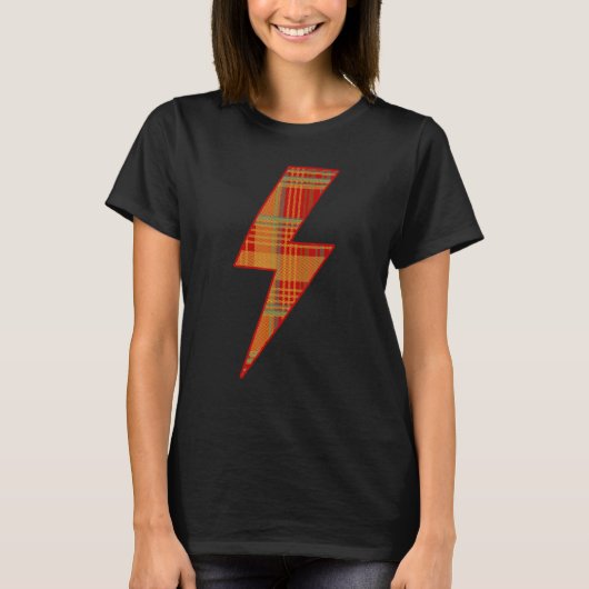 Awesome SCOTTISH TARTAN Lightning Bolt T-Shirt (Vorderseite)