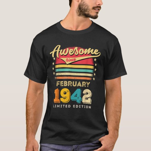 Awesome Since 1942 Birthday T-Shirt (Vorderseite)