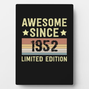 Awesome Since 1952 Retro 70 Years Old Birthday Fotoplatte