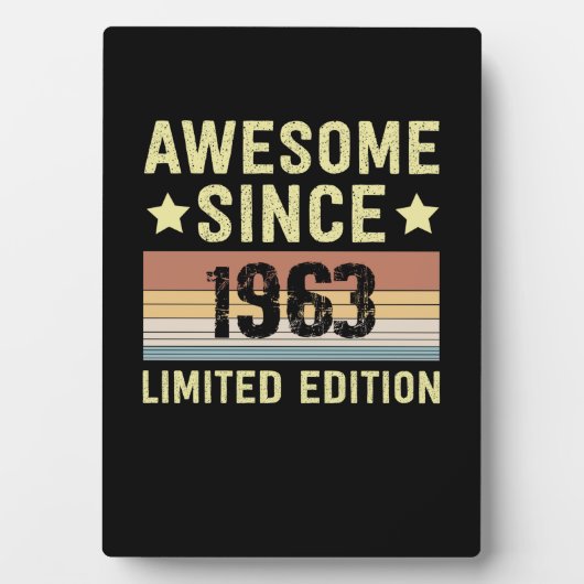 Awesome Since 1963 Birthday Fotoplatte (Vorderseite)