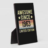 Awesome Since 1963 Birthday Fotoplatte (Seite)