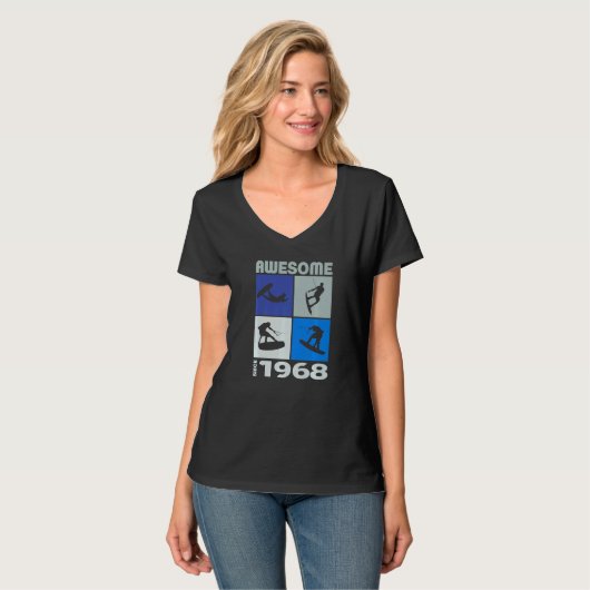 Awesome since 1968 Wakeboard lifestyle 1 T-Shirt (Vorderseite Vollansicht)