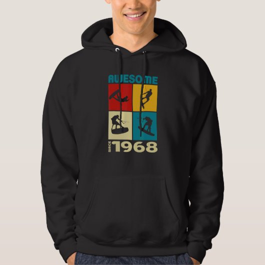 Awesome since 1968 Wakeboard lifestyle Hoodie (Vorderseite)