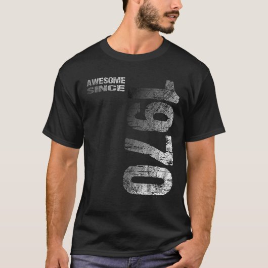 Awesome since 1970 55th Birthday Born 1970 T-Shirt (Vorderseite)