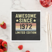 Awesome Since 1972 Birthday Serviette (Beispiel)