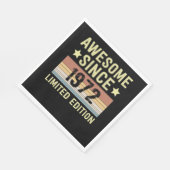 Awesome Since 1972 Birthday Serviette (Ecke)