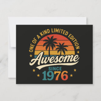 Awesome Since 1976 One Of A Kind Einladung