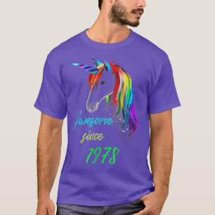 Awesome Since 1978 41st Magical Unicorn Birthday T-Shirt