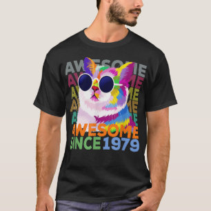 Awesome Since 1979 Funny Cat Lover 43rd Birthday T-Shirt