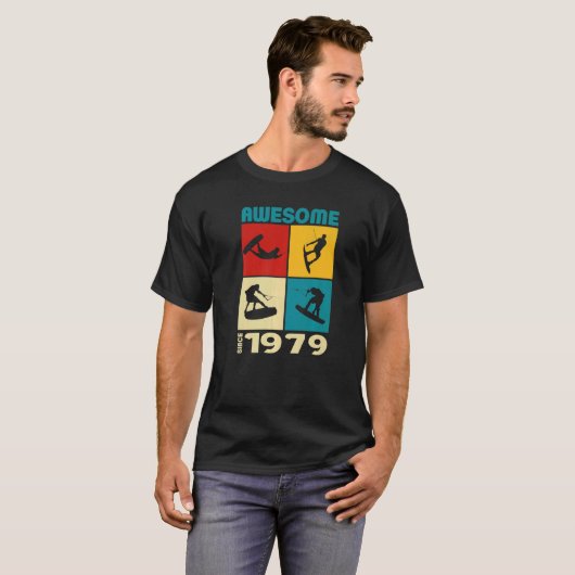 Awesome since 1979 Wakeboard lifestyle 1 T-Shirt (Vorne ganz)