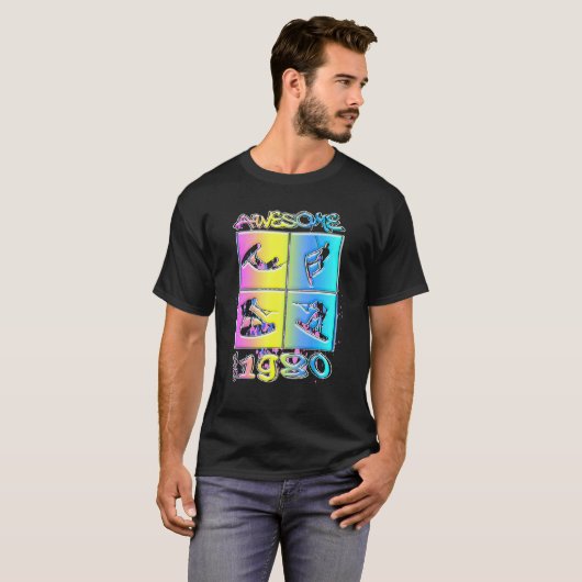 Awesome since 1980 Wakeboard lifestyle 2 T-Shirt (Vorne ganz)