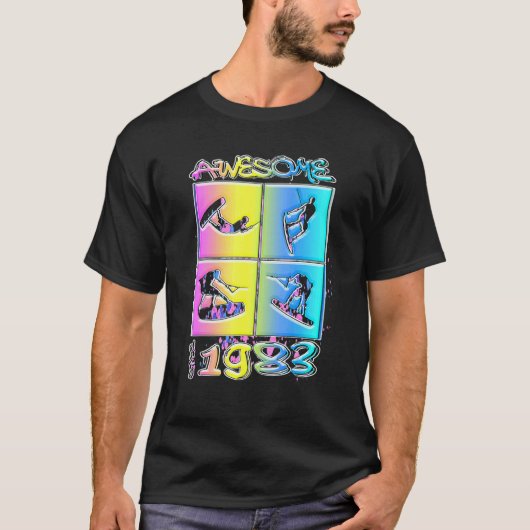 Awesome since 1983 Wakeboard lifestyle 2 T-Shirt (Vorderseite)