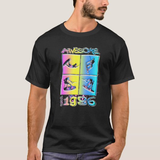 Awesome since 1986 Wakeboard lifestyle 2 T-Shirt (Vorderseite)