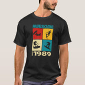 Awesome since 1989 Wakeboard lifestyle T-Shirt (Vorderseite)