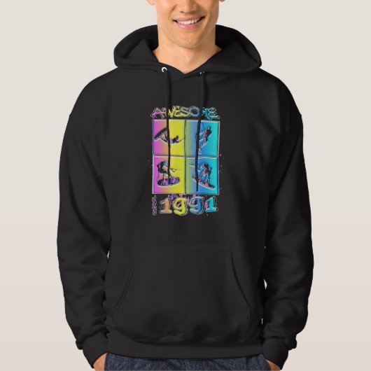 Awesome since 1991 Wakeboard lifestyle 2 Hoodie (Vorderseite)