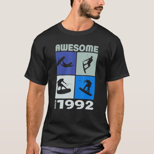 Awesome since 1992 Wakeboard lifestyle T-Shirt (Vorderseite)
