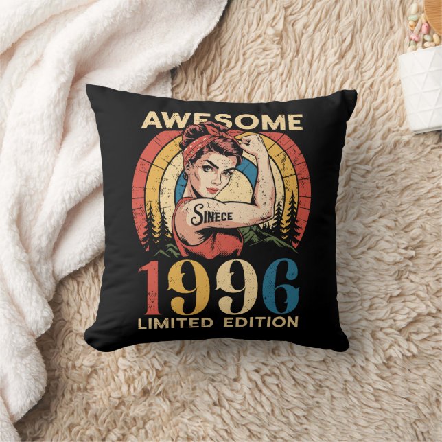 Awesome Since 1996 Retro 30th Women's Birthday Kissen (Decke)