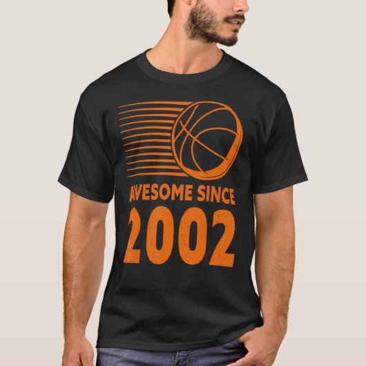 Awesome Since 2002 20th Birthday T-Shirt (Vorderseite)
