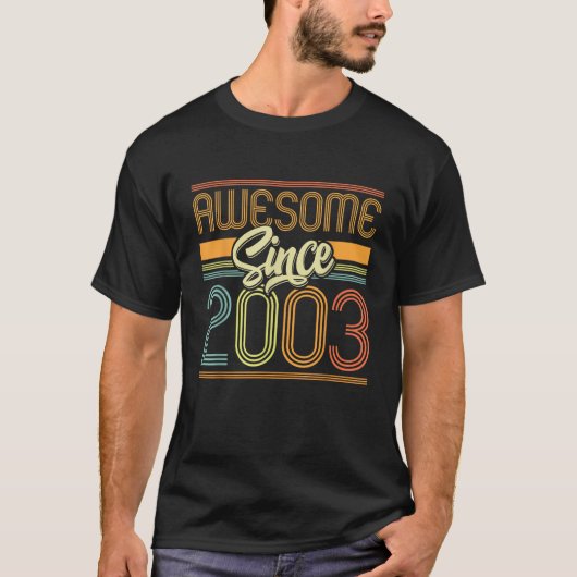Awesome Since 2003 22nd Birthday 22 Years Old Bday T-Shirt (Vorderseite)