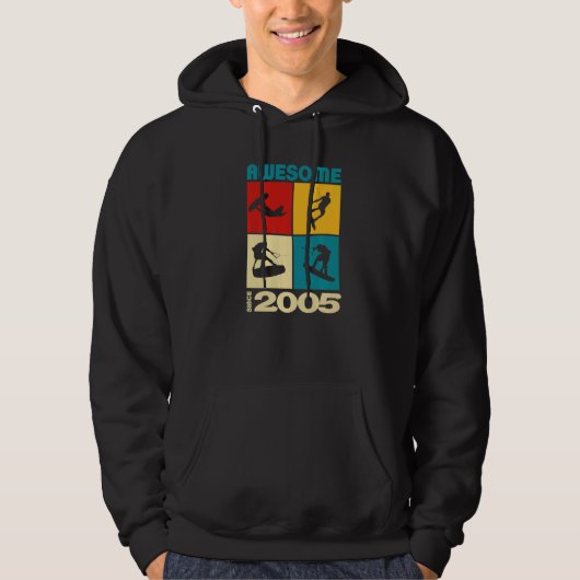 Awesome since 2005 Wakeboard lifestyle Hoodie (Vorderseite)