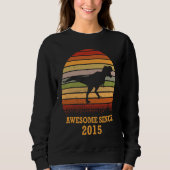 Awesome Since 2015 Rex Dinosaur Sunset For Boys An Sweatshirt (Vorderseite)