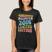 Awesome Since 2016 Retro Groovy Shirt Gifts For Wo (Vorderseite)