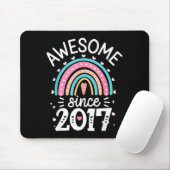 Awesome Since 2017 8th Birthday Rainbow Born In 20 Mousepad (Mit Mouse)