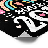 Awesome Since 2017 8th Birthday Rainbow Born In 20 Poster (Ecke)