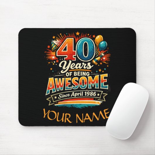 Awesome Since April 1986 Mousepad (Mit Mouse)