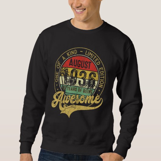 Awesome Since August 1936 One Of A Kind Sweatshirt (Vorderseite)