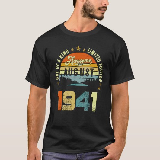 Awesome Since August 1941 One Of A Kind 2 T-Shirt (Vorderseite)