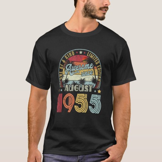 Awesome Since August 1955 One Of A Kind T-Shirt (Vorderseite)