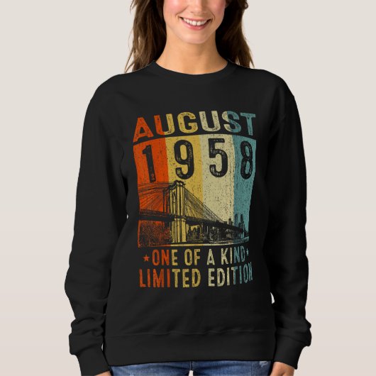 Awesome Since August 1958 One Of A Kind Sweatshirt (Vorderseite)