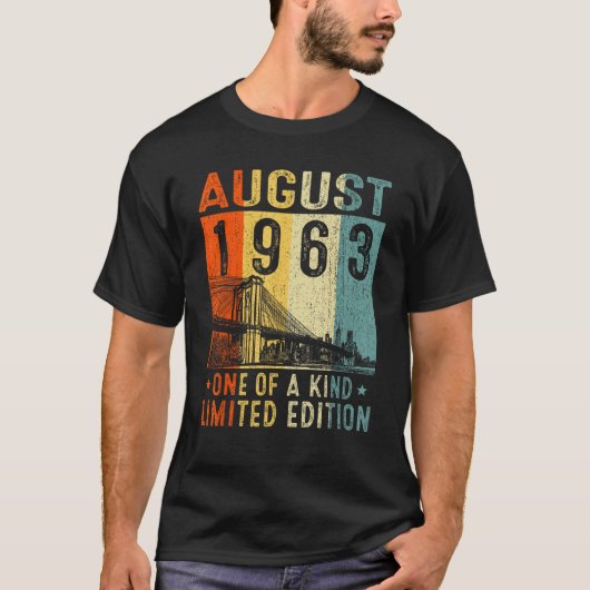 Awesome Since August 1963 One Of A Kind T-Shirt (Vorderseite)