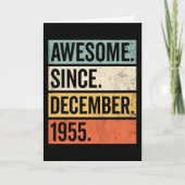 Awesome Since December 1955 Birthday Karte (Vorderseite)