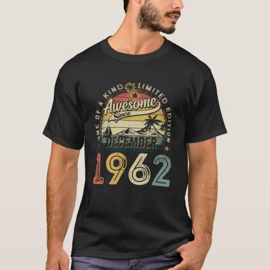 Awesome since December 1962 63 Years Old 63rd Birt T-Shirt (Vorderseite)