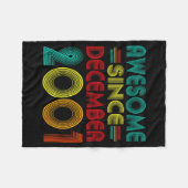 Awesome Since December 2001 Years 24th Bday Funny Fleecedecke (Vorderseite (Horizontal))
