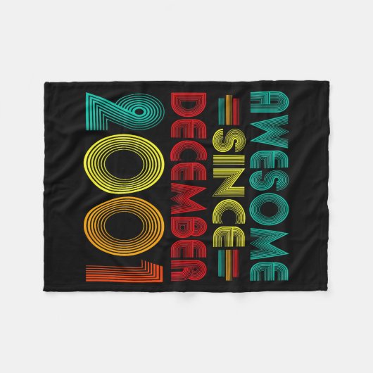 Awesome Since December 2001 Years 24th Bday Funny  Fleecedecke (Vorderseite (Horizontal))