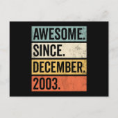 Awesome Since December 2003 Birthday Postkarte (Vorderseite)