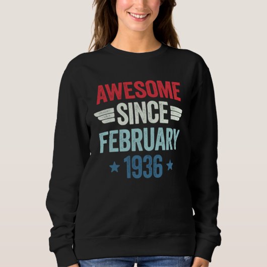 Awesome Since February 1936 1 Sweatshirt (Vorderseite)