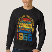 Awesome Since February 1966 57 Years Old 57th Birt Sweatshirt (Vorderseite)