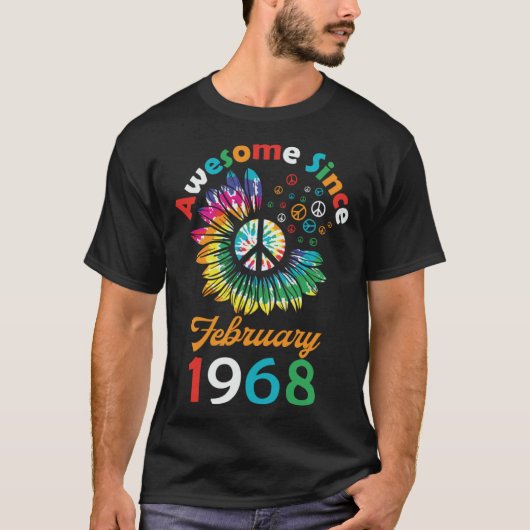 Awesome Since February 1968 is a Funny Quote T-Shirt (Vorderseite)