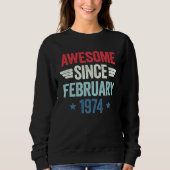 Awesome Since February 1974 1 Sweatshirt (Vorderseite)