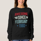 Awesome Since February 1980 1 Sweatshirt (Vorderseite)