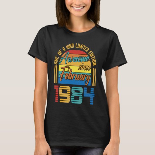 Awesome Since February 1984 39 Years Old 39th Birt T-Shirt (Vorderseite)