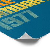 Awesome Since January 1977 49th Birthday - Vintage Poster (Ecke)