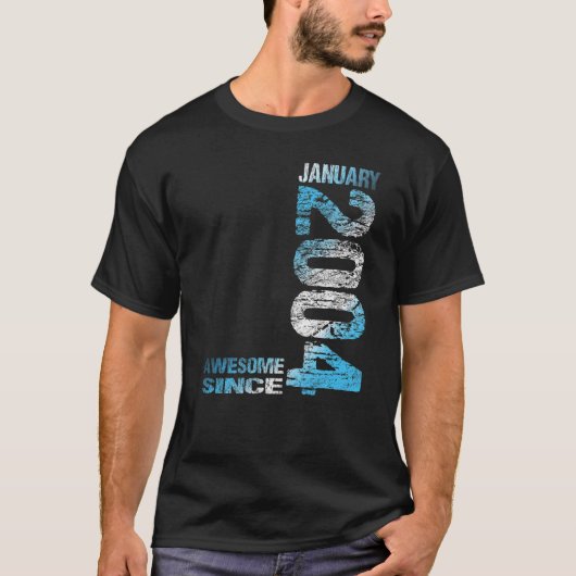 Awesome since January 2004 19th Birthday Born 2004 T-Shirt (Vorderseite)